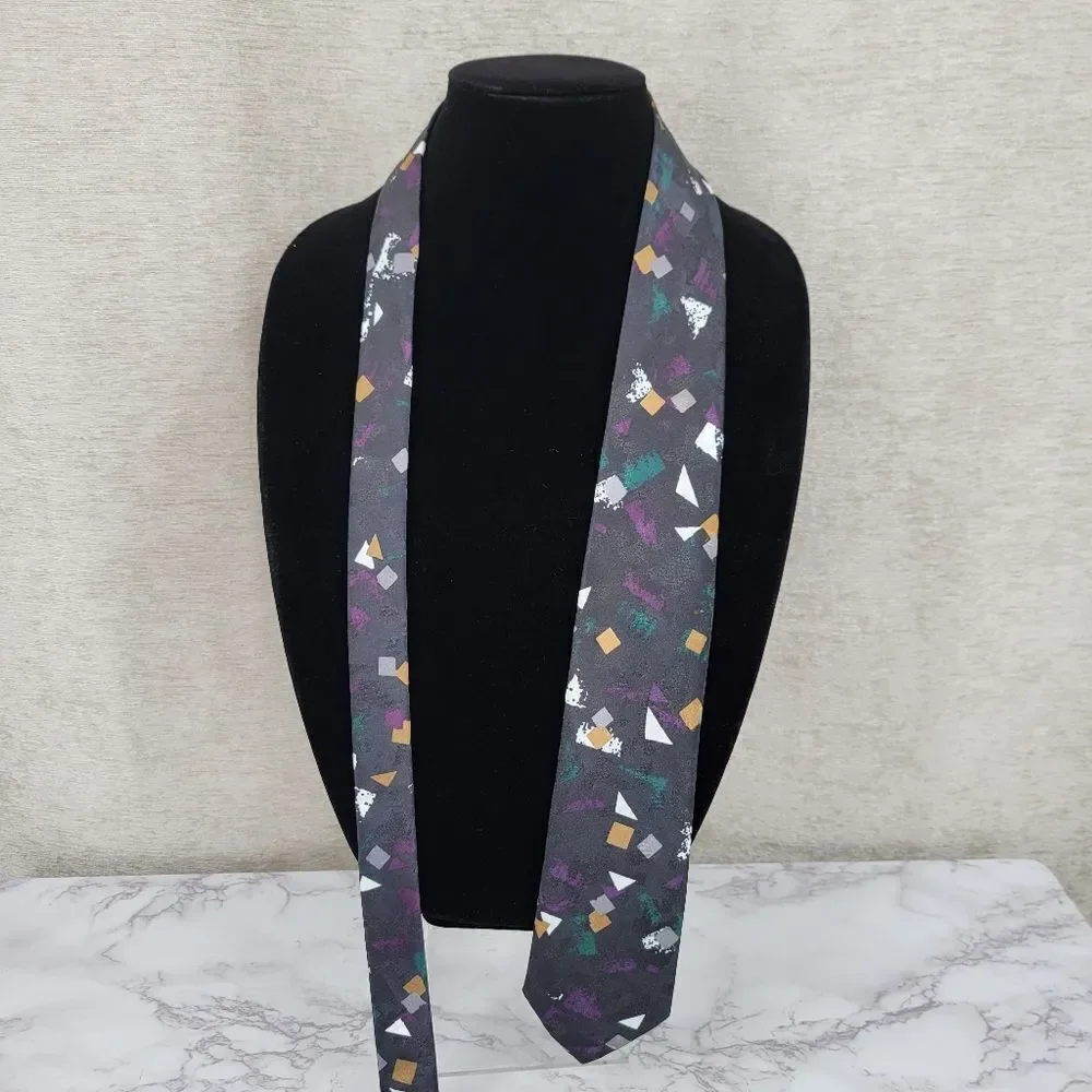 Corner Stone Vintage Geometric Patterned Tie Boys Or Youth